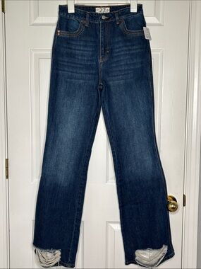 We The Free Distressed Hem Jeans NWT Size 27 Inseam 32